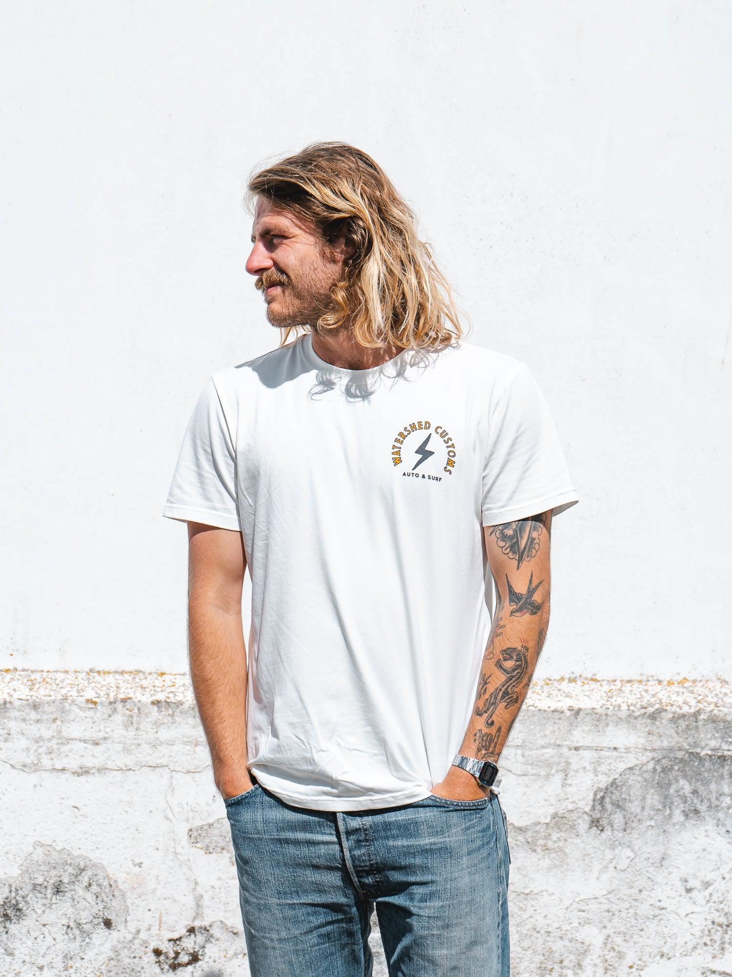 Watershed Surf t-shirt - Surfing t-shirt - biker t-shirt - cornish lifestyle brand