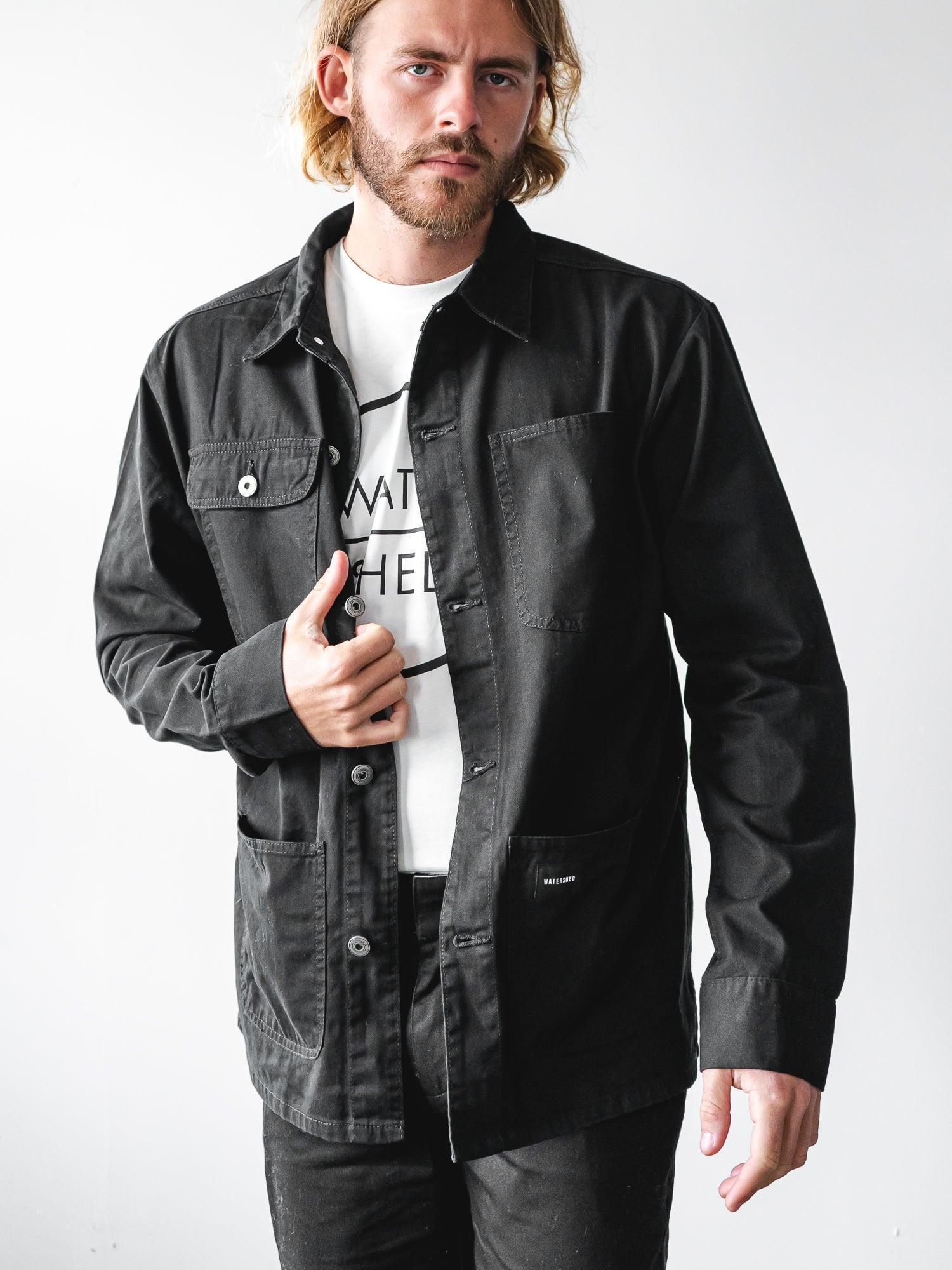 Slater Chore Jacket - Black - Watershed Brand