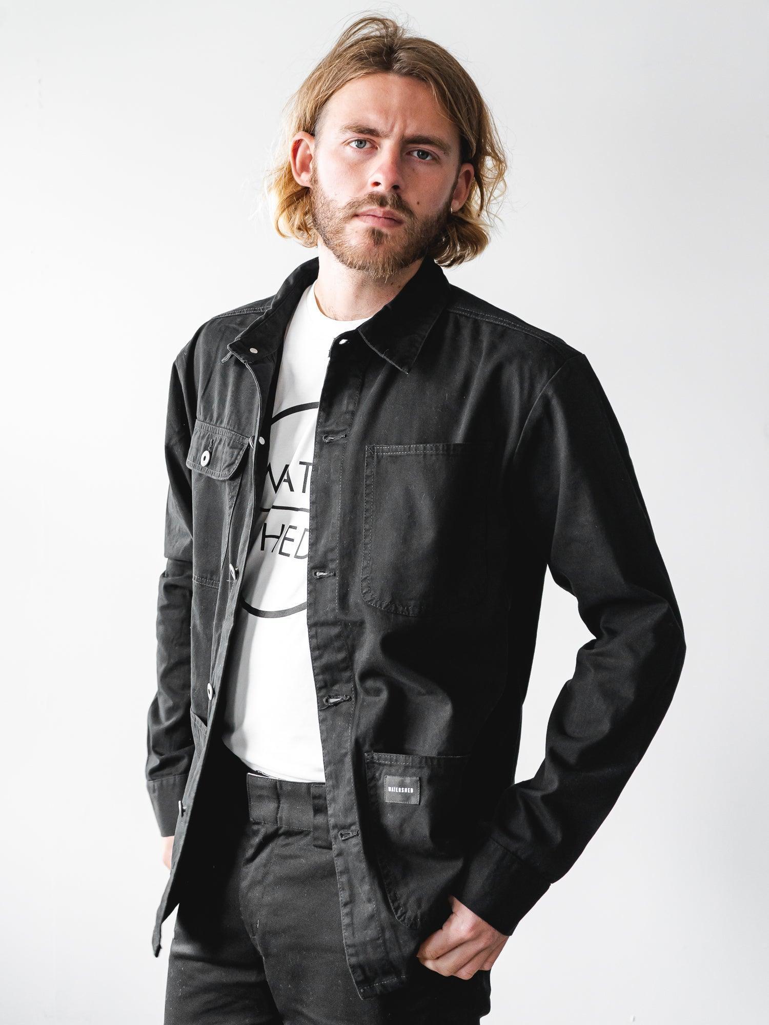 Slater Chore Jacket - Black - Watershed Brand