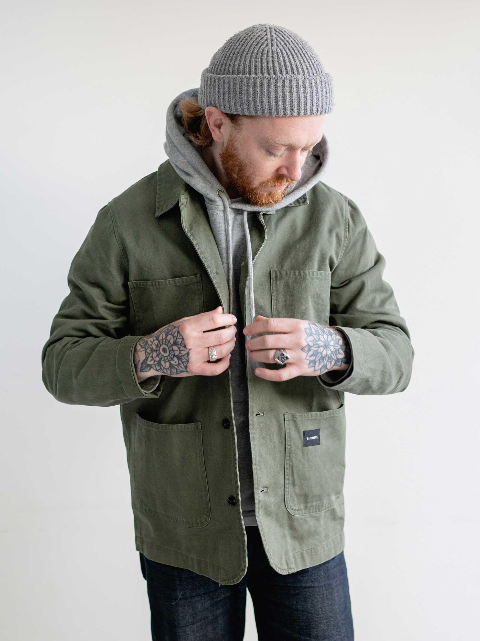 Slater Chore Jacket - Military Green - Watershed Brand