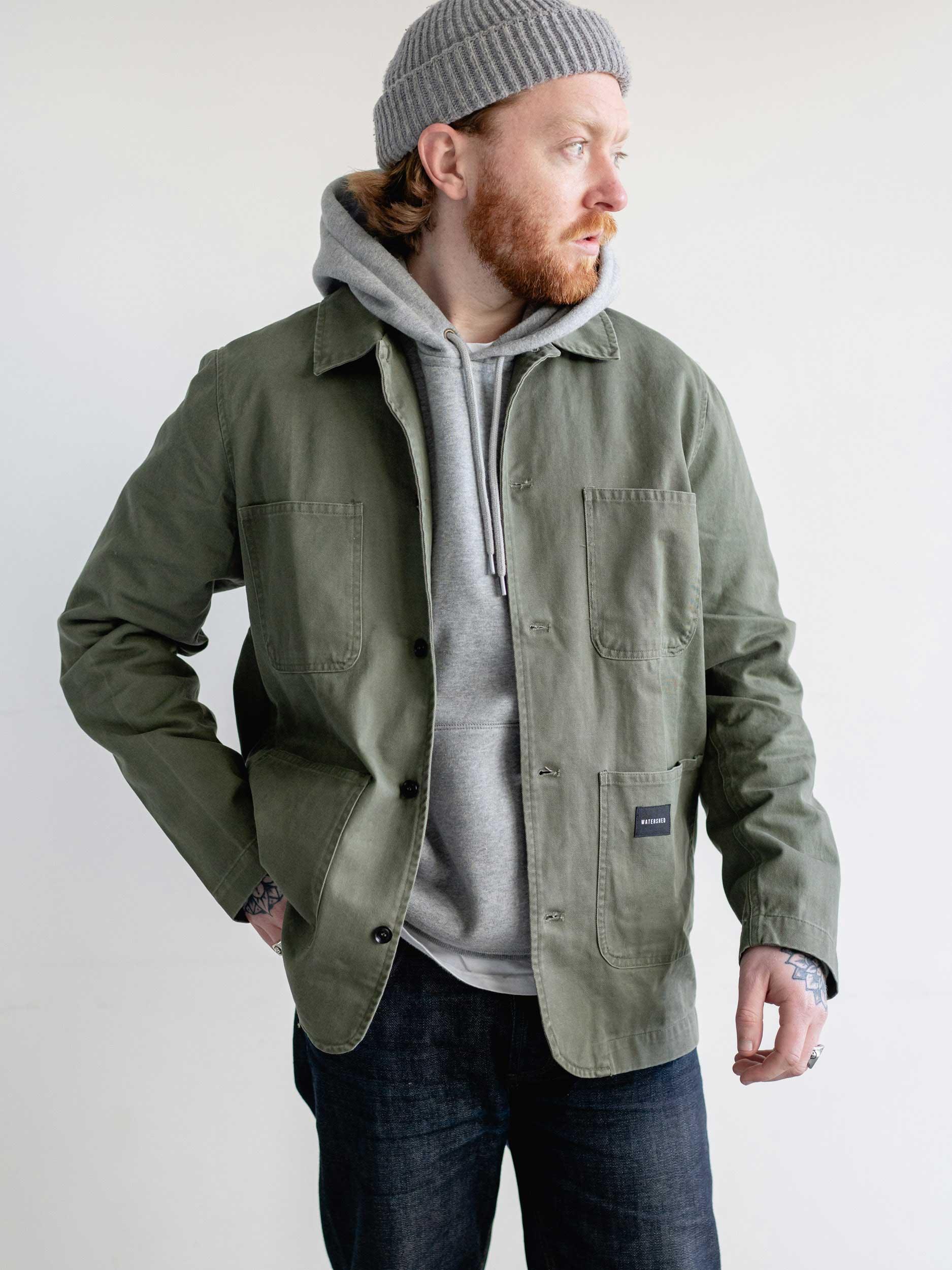 Slater Chore Jacket - Military Green - Watershed Brand