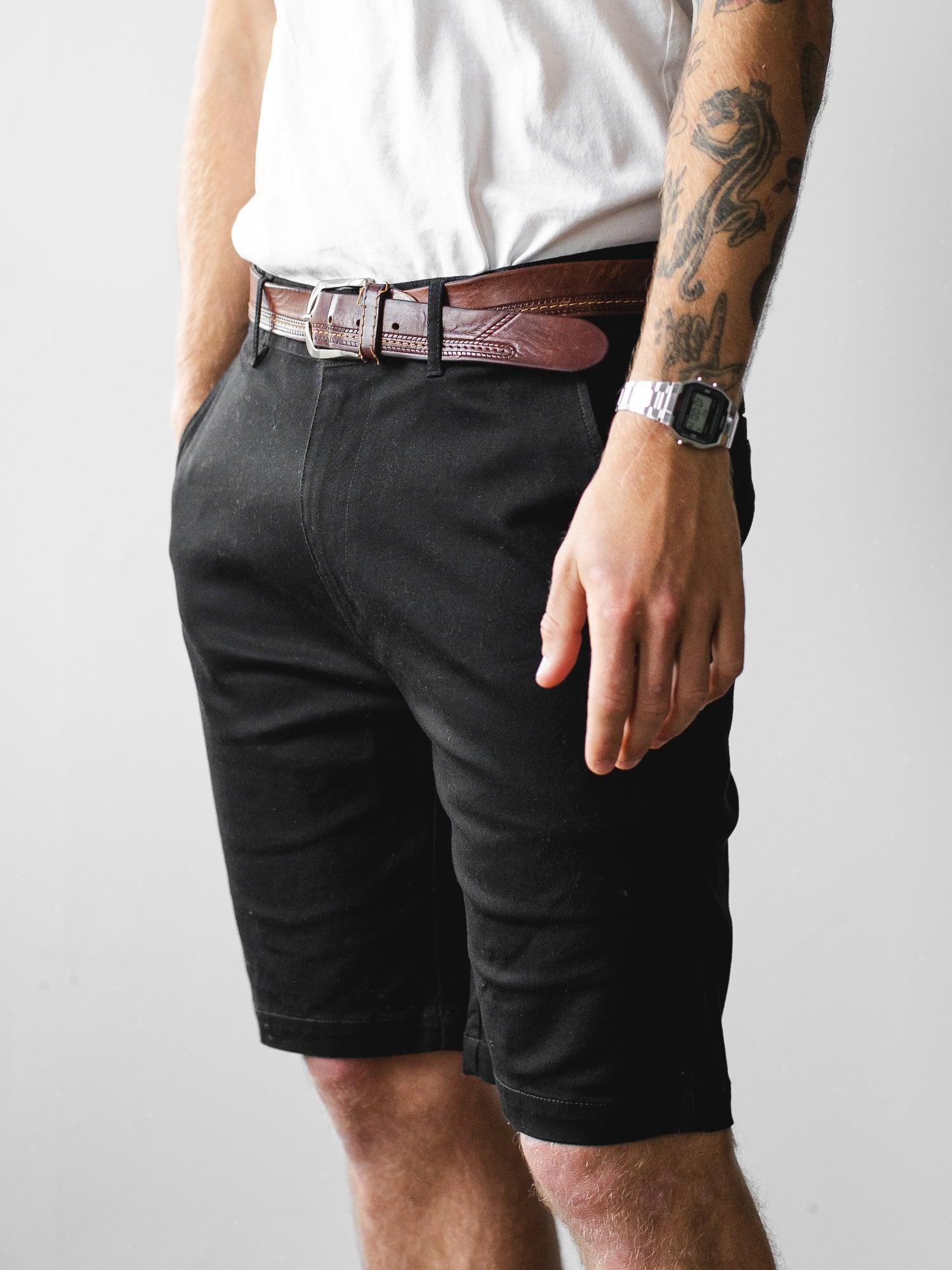 Watershed Brand Standard Issue Shorts - Black - classic cotton black shorts
