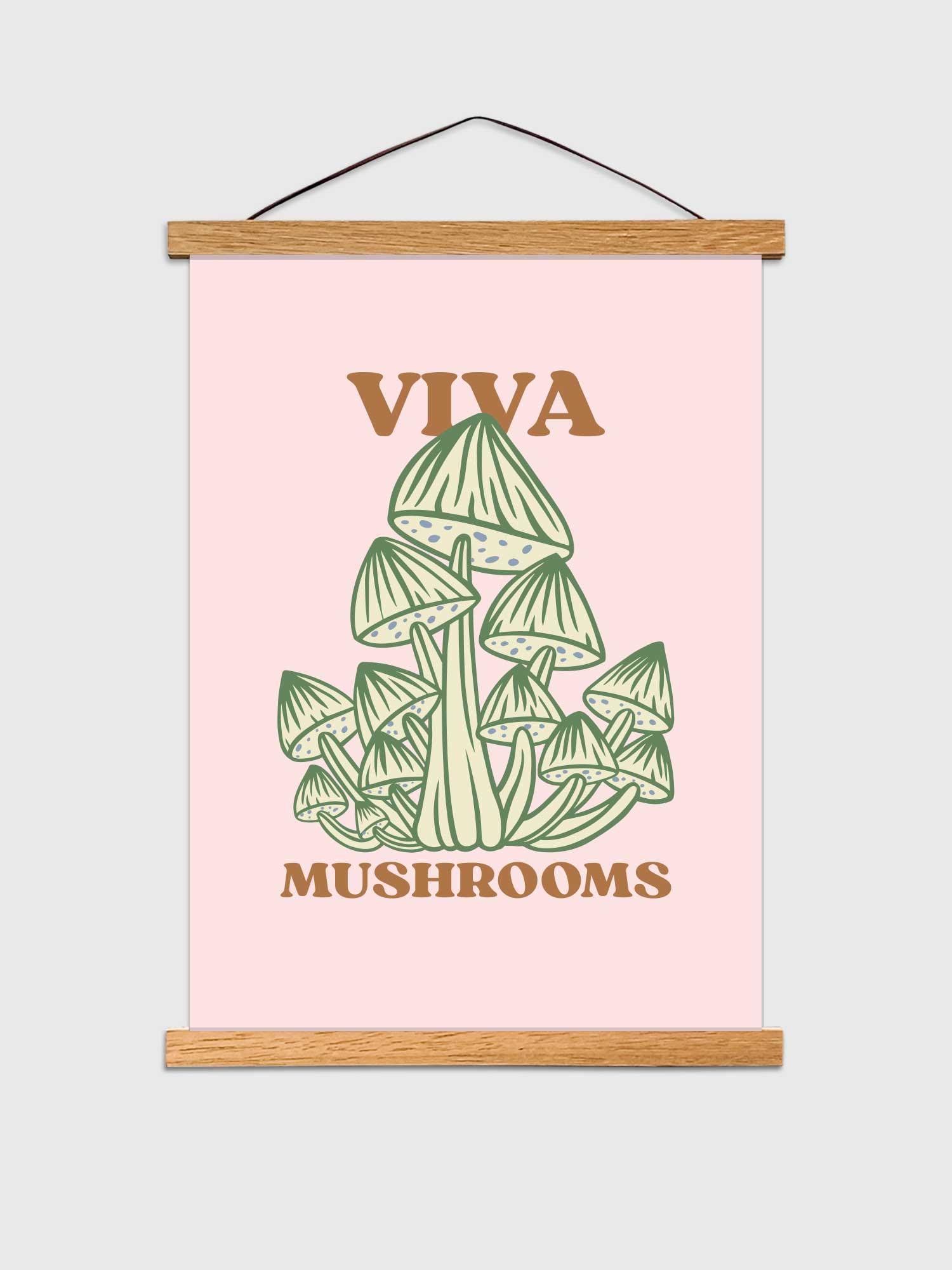 viva mushrooms is our graphic take on the magic mushrooms and plastic eating fungi